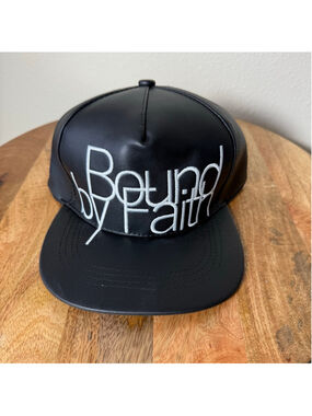 Men's Unbranded Black & White "Bound by Faith" Snapback Hat, One Size